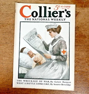Nice Collier's Magazine April 24, 1915 Antique World War I Advertising - Picture 1 of 7