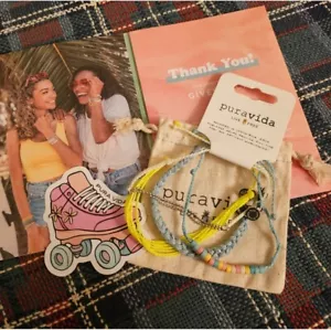 PURA VIDA BRIGHT SKIES AHEAD JULY 2021 BRACELET CLUB HESHI‼️SAME DAY FREE SHIP - Picture 1 of 4