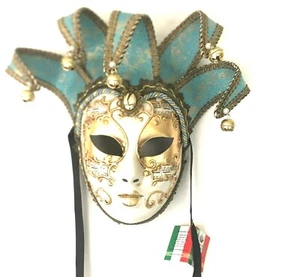 LIGHT BLUE JOLLY SINFONIA CARNIVAL VENETIAN MASQUERADE MASK - Picture 1 of 5