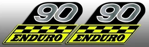 YAMAHA 1970 - 1971 HT1 SIDE COVER DECALS ENDURO 90 CHROME BLACK YELLOW - Bild 1 von 1