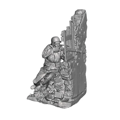 Kits de modelos Diorama atirador alemão na parede escala 1:16 branco militar faça você mesmo - Imagem 1 de 4