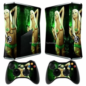 1 Sexy Girl Vinyl Decal Sticker Cover For xbox360 Slim Console Controller Skins - Picture 1 of 2