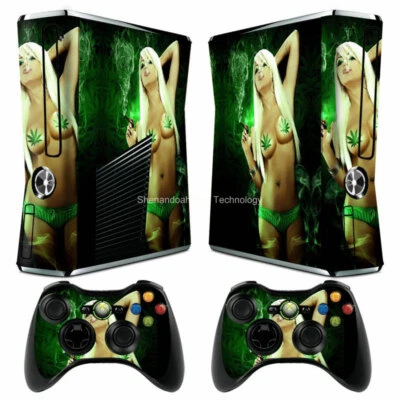 1 Sexy Girl Vinyl Decal Sticker Cover For xbox360 Slim Console Controller Skins - Image 1 of 2