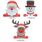 Colorful Reflective Santa Magnet Decals for Festive Car and Home Decor