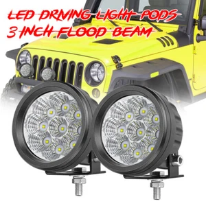 Combo de luces de trabajo LED redondas para Jeep Wrangler JK 2X 3" cápsulas de zanja de conducción todoterreno - Imagen 1 de 12