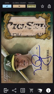 2021 Topps Bunt *Digital* Legendary Mark McGwire 10cc Dynasty Signature Relic