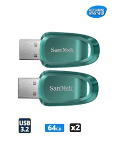SanDisk Ultra Eco 64GB USB 3.2 Flash Drive Speicherstick für Computer Laptops x2 - Bild 1 von 5