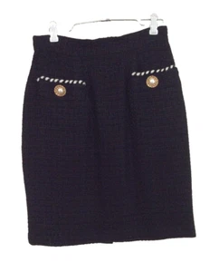 Laundry Mini skirt Sz 8 Jeweled Trim - Wool Blend, lined - Picture 1 of 5