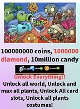 Plants vs Zombies 2 PVZ2/Unlock Everything/Unlimited Coins and Damiond