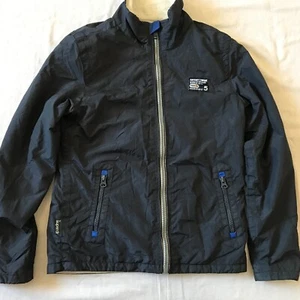 SUPERDRY MEN'S NAVY BLUE ZIPPED ATHLETIC EDIT JACKET MEDIUM EU SLIM - SMALL US - Picture 1 of 13