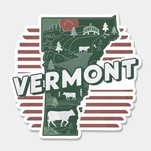 Vermont State Printed Sticker Vinyl Decal USA VT United States Car Window - Picture 1 of 1