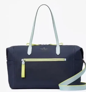 NEW Kate Spade Chelsea Weekender Tote Travel Bag Gym Duffle - Blazer Blue KE405 - Picture 1 of 6