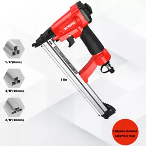 Pneumatic 20GA Staple Gun T50 Upholstery Stapler 200PC Capacity w/1260pc Staples - Picture 1 of 9