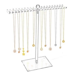 Jewelry Organizer Necklace Hanger Modern Acrylic Pendant Necklace Holder Stand - Picture 1 of 11