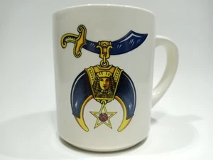 VTG Collectible SHRINER MUG White Colored Coffee Cup with Emblem - Picture 1 of 6