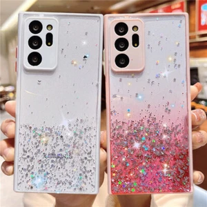 Soft Bling Glitter Case Gradient Gel For Samsung S23 S22 S21 FE S20 A52 Cover - Picture 1 of 14