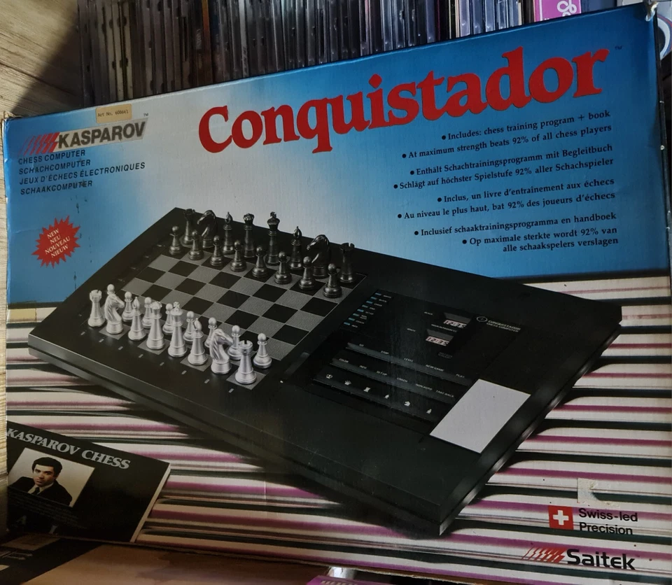 Saitek Kasparov Conquistador Chess Computer Electronic Chess Set Rare Boxed 1988 - Bild 1 von 1