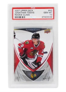 Jonathan Toews 2007 Upper Deck #43 RC Card - PSA 10 GEM MINT (Silver Label) - Picture 1 of 2