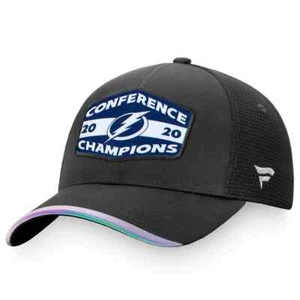 TAMPA BAY LIGHTNING NHL HOCKEY MESH Back Hat Cap. Black/black mesh OSFA snap '20 - Picture 1 of 2