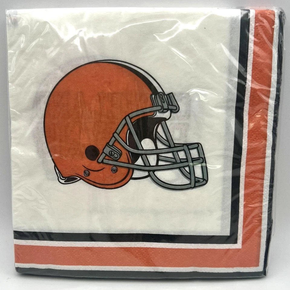 Бумажные салфетки для обеда и банкета Cleveland Browns NFL Pro Football Sports - Изображение 1 из 1