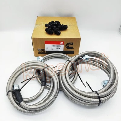 For 96-02 Dodge Ram Cummins 47RE Transmission Cooler Lines Kit Heavy Duty Hose - Image 1 of 4