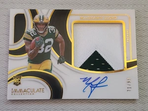 MARSHAWN LLOYD 2024 PANINI IMMACULATE ROOKIE PREMIUM PATCH AUTO RC 71/99 PACKERS - Picture 1 of 3