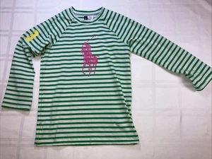 Ralph Lauren Shirt Girls Size 12-14 (Large) Striped Swim Shirt - Picture 1 of 17