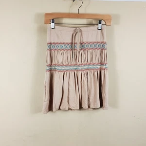 Gap Tan Tiered Skirt with Embroidery Size M - Picture 1 of 9