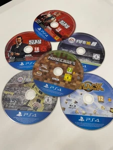 6x PLAYSTATION 4 Ps4 Spiele Paket Zerkratzt Reparatur Nicht Aktiv Originales - Bild 1 von 4