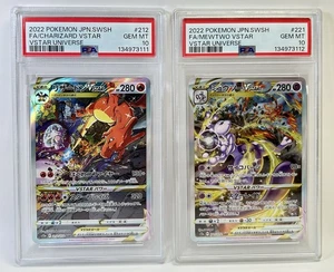 PSA10 Charizard 212/172 Mewtwo 221/172 SAR VSTAR Universe Pokemon Card Japanese - Picture 1 of 6