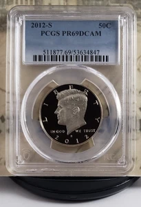 Medio dólar Kennedy Proof 2012-S - PCGS PR69DCAM - ¡Muy bonito! 4847 - Imagen 1 de 6