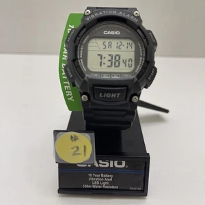 Reloj deportivo digital Casio para hombre resistente a golpes con correa negra - W-736H-1AVCF- - Imagen 1 de 8