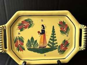 Henriot Quimper Soleil Yellow Tray 9.5” X 6” - Picture 1 of 4