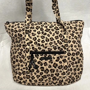 Vera Bradley Quilted Leopard Print Tote 12 X 13 See Photos For Condition - Picture 1 of 7