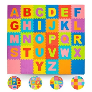 Foam Puzzle Floor Mat for Kids – 12x12 30 Tiles - Interlocking Play Mat with ... - Picture 1 of 7