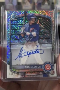 2025 Bowman Chrome- Angel Cepeda Hta Choice 1st Auto /150 SP CHICAGO CUBS ๐ฅ๐ฅ๐ฅ - Picture 1 of 1