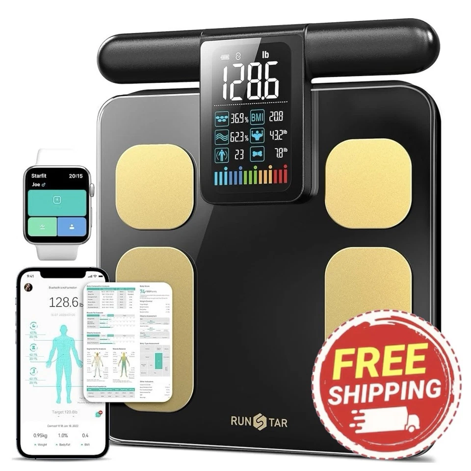 RUNSTAR Run Star Body Composition Monitor Smart Scale 8 Electrodes - FG2015ULB