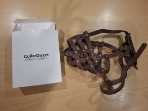 CollarDirect Leather Dog Muzzle German Shepherd - Picture 1 of 4