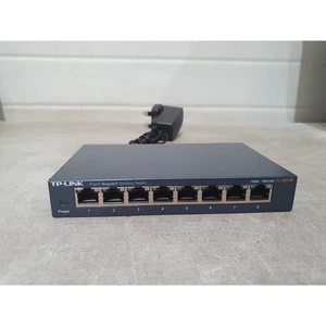 TP-Link TL-SG108 Smart Desktop Gigabit Switch Grey 8x Ethernet Ports w/ Adapter - Picture 1 of 11