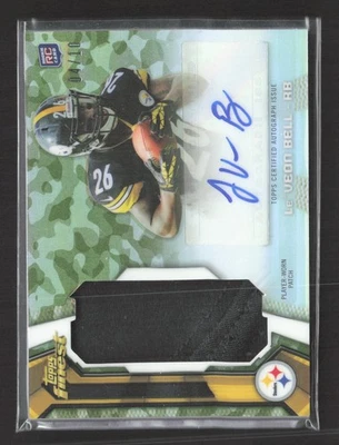 2013 Topps Finest Rookie Auto Patch Le'Veon Bell #RAP-LB Camo Refractor /10 - Image 1 of 2
