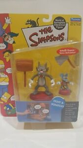 THE SIMPSONS WORLD OF SPRINGFIELD ITCHY AND SCRATCHY INTERACTIVE FIGURE PACKAGE