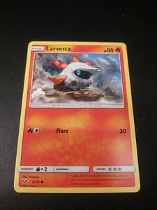 Pokemon Shining Legends Larvesta Common Card 12/73 NM - Picture 1 of 1