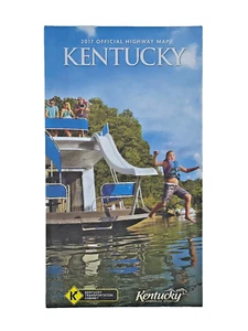 Kentucky State Road Map Tourism 2017 Photos 22" x 36" Collectible Souvenir - Picture 1 of 8
