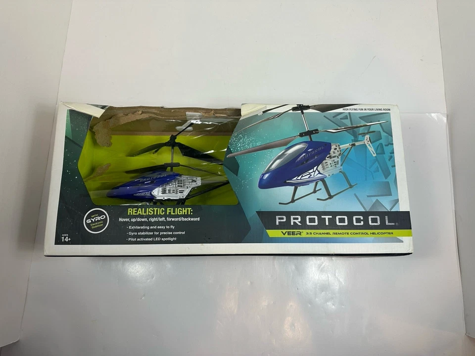 Sealed VEER Protocol 3.5 Channel Remote Control Helicopter Damaged Box - Image 1 of 4
