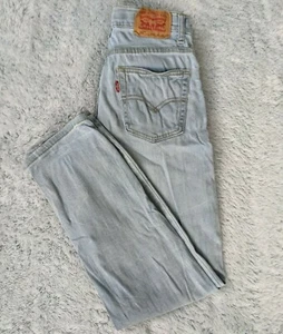 Levis 502 Size 12 Regular Taper Light Wash Stretch Jeans Boys 26 x 26 Straight - Picture 1 of 9