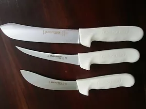 DEXTER RUSSELL SANISAFE 3 PC BUTCHER KNIFE SET FIELD DRESSING - Picture 1 of 4