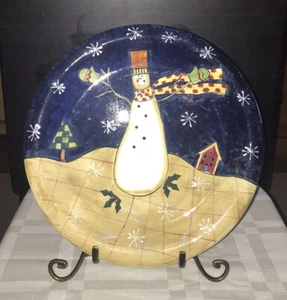Muñeco de Nieve Navidad Susan Winget 11" Placa Certificado Corporación Internacional - Imagen 1 de 9