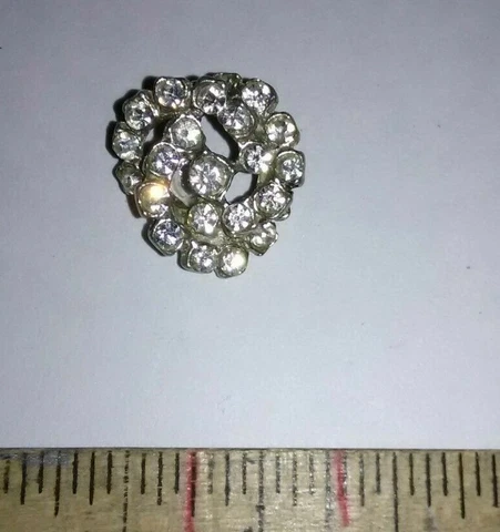 Clear Stoned Button Cover