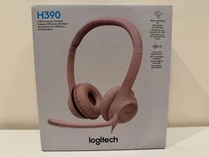 Logitech - H390 Wired USB On-Ear Stereo Headphones - Rose - BRAND NEW - Picture 1 of 4