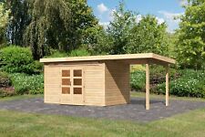 Karibu Gartenhaus Gerätehaus Kandern 7 naturbelassen aus 28mm Holz Holzhaus